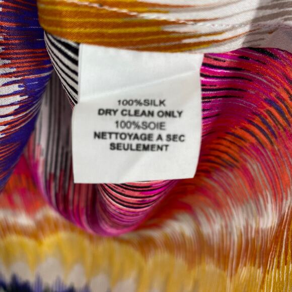 Trina Turk Tank Top Women’s Medium Silk Colorful Cruise Vacation Resortwear - Picture 4 of 7